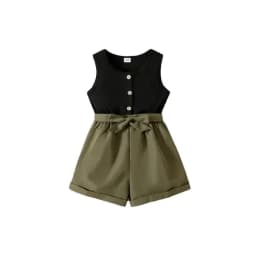 Splice Romper Jumpsuit Shorts