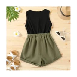 Splice Romper Jumpsuit Shorts